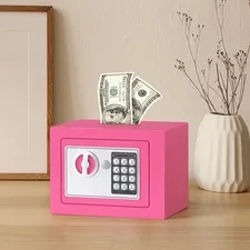 Money Safe Box Steel Security Safe Lock Box w/Electronic Keypad Money Storage