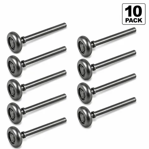 Garage Door Roller 4" Long Stem for 2" Track Steel Commercial Grade (10pcs)