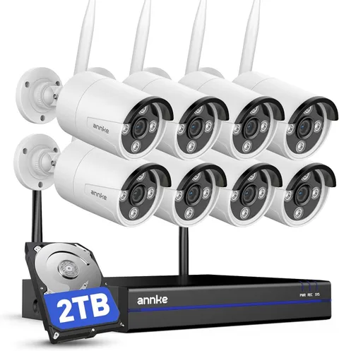 ANNKE Wireless Camera System 16CH 4K Security NVR 8Pcs 3MP Outdoor Cameras new!!