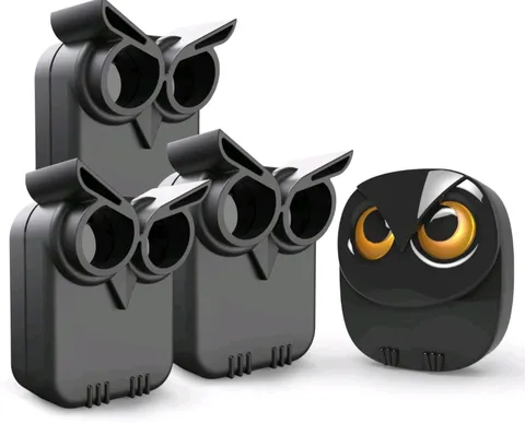 HTZSAFE Owl Home Security Wireless Driveway Alarm 1 Receiver + 3 Sensors