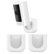 2 PCS Adhesive Wall Mount Bracket For Indoor Cam Camera Stand White