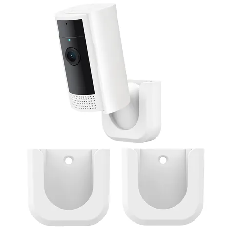 2 PCS Adhesive Wall Mount Bracket For Indoor Cam Camera Stand White