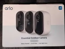 Arlo Essential Outdoor Camera 2nd Gen 2K VMC3050 3-Pack