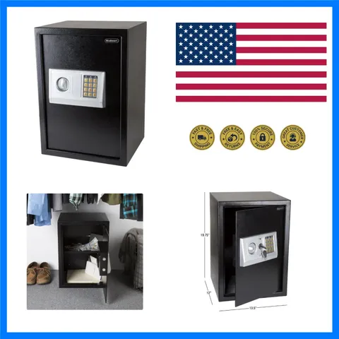 Digital Safe - Electronic Steel Safe with Keypad and Manual Override Keys - P...