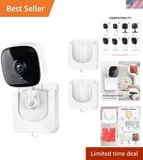 Easy-Install Adhesive Camera Mounts for Tapo & Kasa - 2-Pack, Secure and Stylish