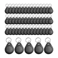 RFID Key Fobs 125KHz 50 PCS, T5577 Proximity ID Tag Rewritable Keypad Card Do...
