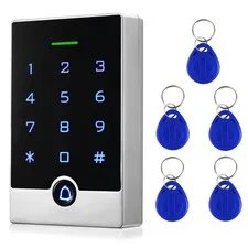 Security Door Access Control Keypad, RFID Keypad with ID Key Fobs, Stand-Alon...