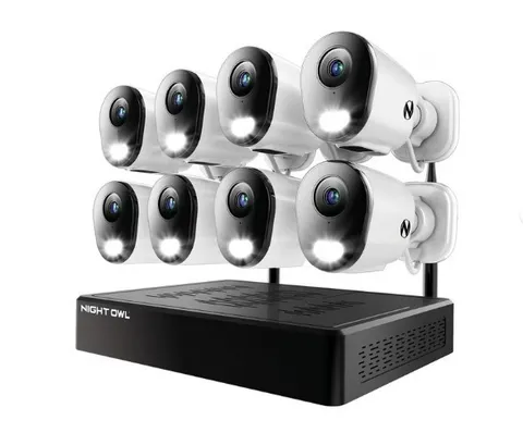 Night Owl 4K Cameras with 2TB NVR Security System, 8pk. - OPEN BOX