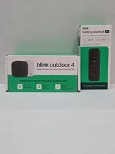 Blink Outdoor 4 Wireless Camera Security System & Blink Video Doorbell BUNDLE