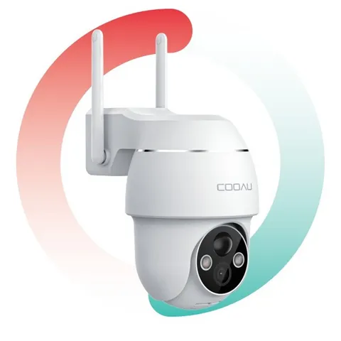 COOAU Wireless Outdoor 360° Solar Wifi Security Camera Home Battery PTZ CCTV Cam