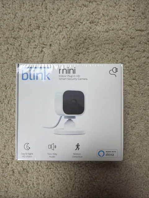 Blink Indoor Plug-in Live HD Smart Security Camera Works With Amazon Alexa NEW!