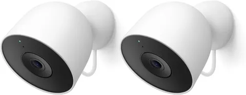 Google Nest Cam Outdoor 2K - Wired 2nd Gen | 2-Pack - Snow - New in Box