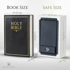Real Pages Portable Diversion Book Safe Combination Lock - Hollowed Bible Book