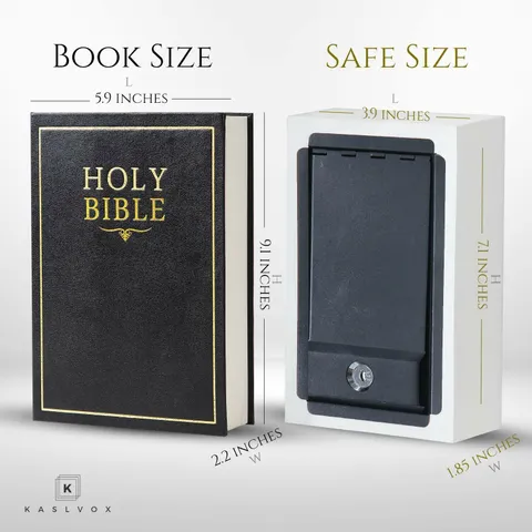 Real Pages Portable Diversion Book Safe Combination Lock - Hollowed Bible Book