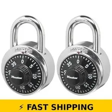 Master Lock 1500T Combination Padlock, 2 Pack