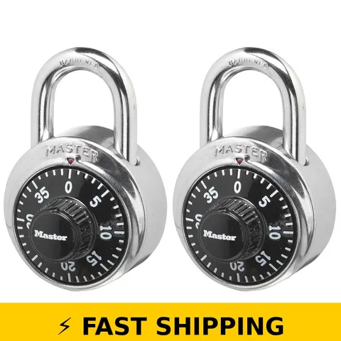 Master Lock 1500T Combination Padlock, 2 Pack