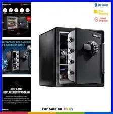 Fireproof Waterproof Safe Digital Keypad Lock 1.23 Cu Ft Steel Pry-Resistant