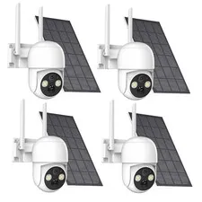 4Pk Solar Camera Outdoor Wireless Solar Security Camera System 4MP WiFi iP Cam