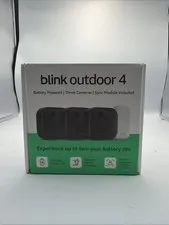 Blink Outdoor 4, (4th Gen 2025) Wireless 3 Camera Security System + Sync Module