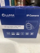 Luma LUM-220-IP-TFW 220 Series 2MP Turret IP Outdoor Camera, 2.8mm, White