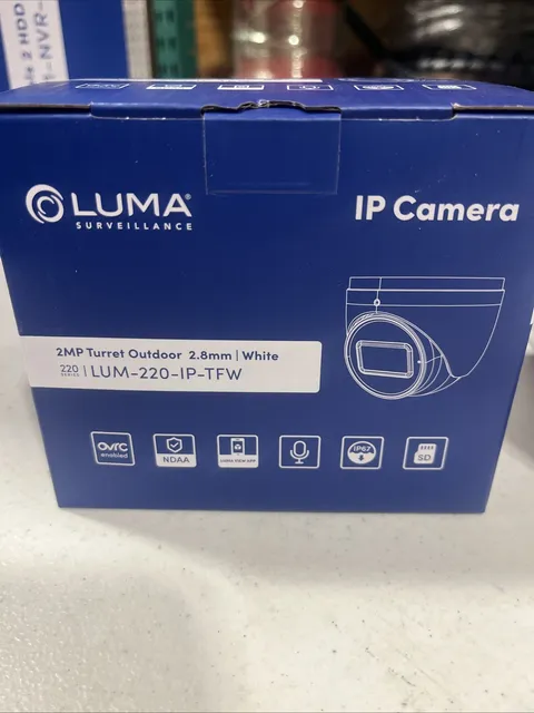 Luma LUM-220-IP-TFW 220 Series 2MP Turret IP Outdoor Camera, 2.8mm, White