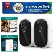 Arlo Essential Battery 2K Outdoor Security Cameras 3rd Gen 2-Pack
