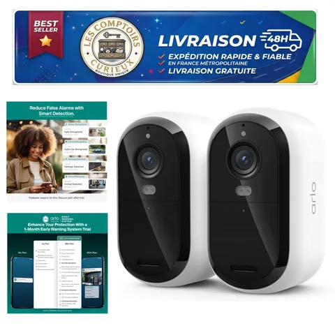 Arlo Essential Battery 2K Outdoor Security Cameras 3rd Gen 2-Pack