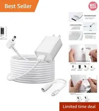 Weatherproof Power Adapter for Ring Stick Up Cam – 13.1ft Cord & Safety Features