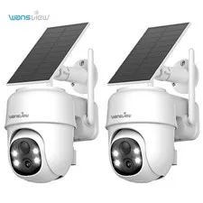 2Pack Wansview Wireless WIFI Outdoor Home Security Camera Battery Solar Powered
