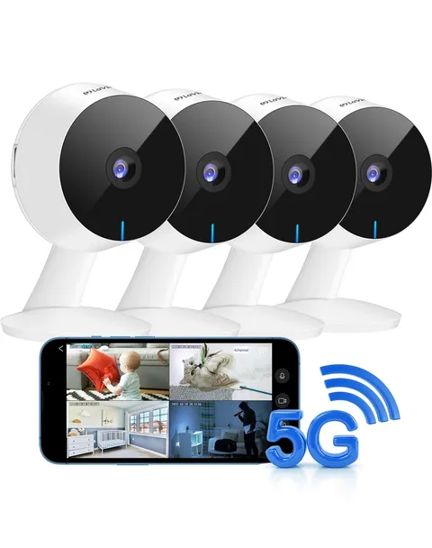 LaView 4MP 2K Indoor Home Security Camera Baby Cam Color Night Vision White