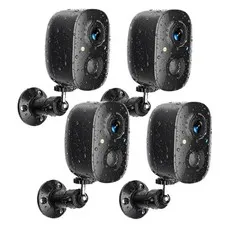 JESIOO Security Cameras Wireless Outdoor 2K WiFi Camera Black