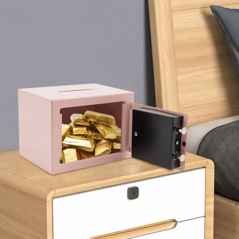Small Safe Box with Drop Slot, Safe Box for Money, Cash Safe Box for Cabinets