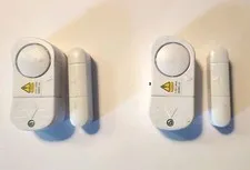 GE Indoor Security Audible Wireless Window Door Alarms Sensor Chime 2 Pack NEW