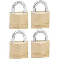 Master Lock 130EURQNOP Solid Brass 30mm 4-Pin Lock - Equal Key X 4