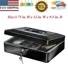 Security Money Box Proof Lock Safe Storage Cash Gun Jewelry Portable Safety
