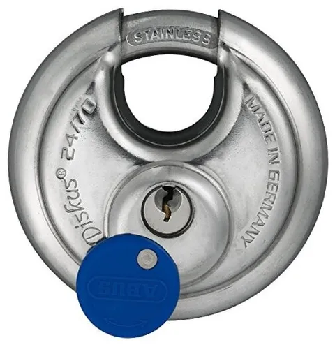 24IB/70 Diskus Storage Padlock with 2 Keys for Outdoor, Keyed Different, 1