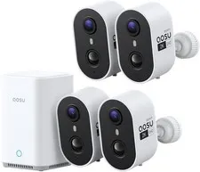 aosu Wireless Outdoor Security Camera Kit with aosuBase Local Storage, 2K with 6