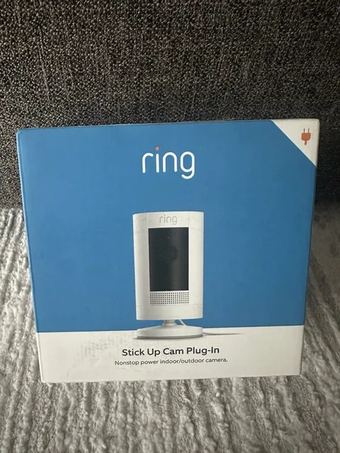 Ring Stick Up Cam Plug-In Indoor/Outdoor 1080p Wired Security Camera
