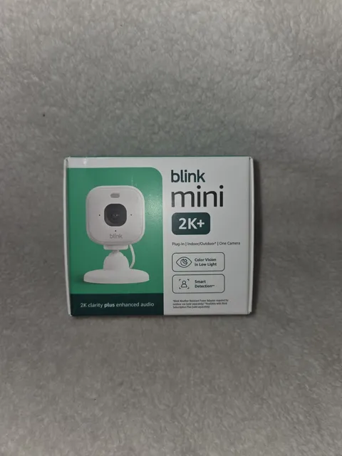 Blink Mini 2K+ (newest model) – Plug-in Home & Pet Indoor Security Camera