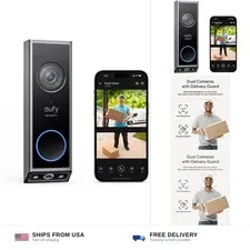 eufy Security Video Doorbell E340, Dual Cameras, 2K FHD | No subscription, he...