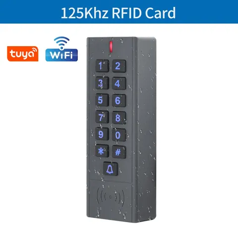 12V-24V Waterproof Wifi Tuya Access Control Keypad OTA Door Controller System RF