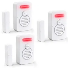 Wireless Voice Alarm Doorbell Door Windows Reminder 90dB 3-Level Volume Kid 3PCS