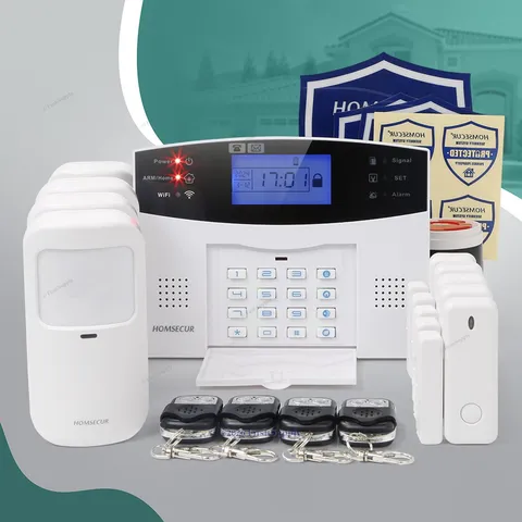 HOMSECUR Wireless &wired WIFI 4G Burglar Intruder Alarm System+4 Pet-Immune PIR