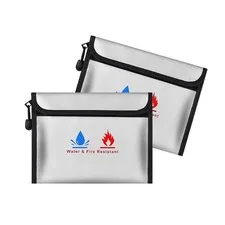 Fireproof Document Bag,Including a Set of fire-Resistant Wallet Security Pouc...