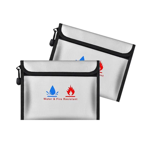 Fireproof Document Bag,Including a Set of fire-Resistant Wallet Security Pouc...