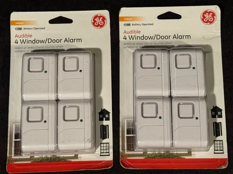 NEW GE Window/Door Alarm 4 Pack x2 (8 Total) Audible Home Security Alarm 45174