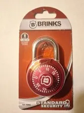 Brinks Standard Security Dial Combination Lock Red