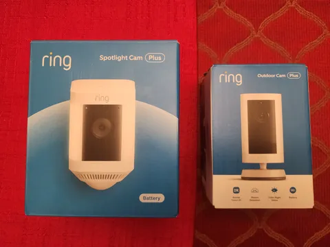 Ring Spotlight Cam Plus + Ring Outdoor Cam Plus – 2‑Camera Bundle Set NEW!
