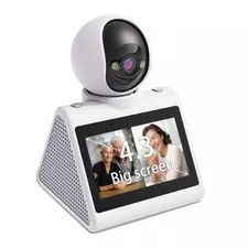 KEENLUK Home Security Camera with 4.3" Screen, Two Way Video Call Function fo...