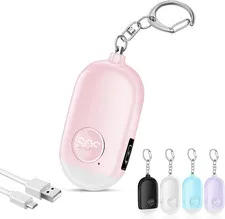 Personal Safety Alarm for Women, Rechargeable 130Db Self Defense Alarm Keychain